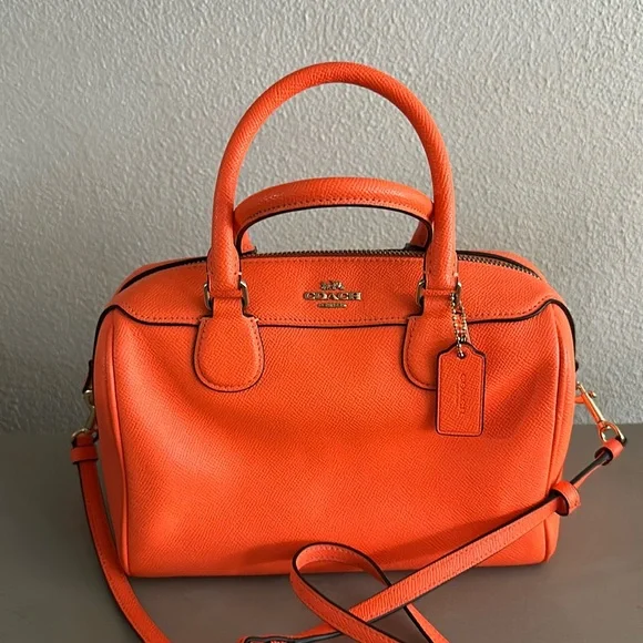 Coach Mini Boston Neon Orange Bags